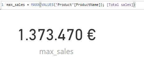 Cifra de ventas totales correspondiente al producto más vendido