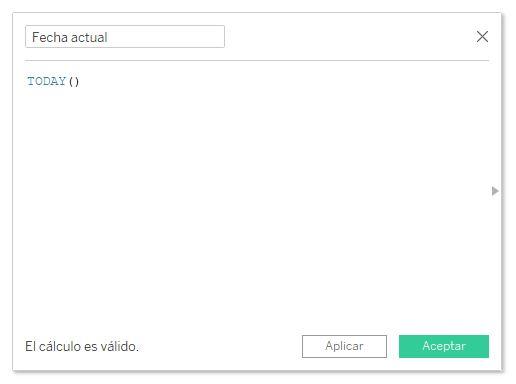 Función TODAY