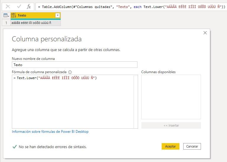 Función Text.Lower