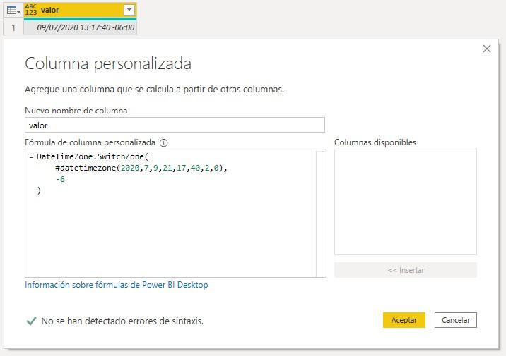 Función M DateTimeZone.SwitchZone