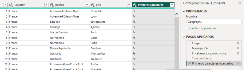 Herramienta Agregar columna > Extraer