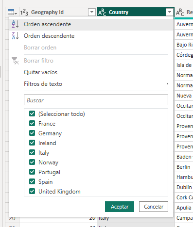 Desplegable en cabeceras