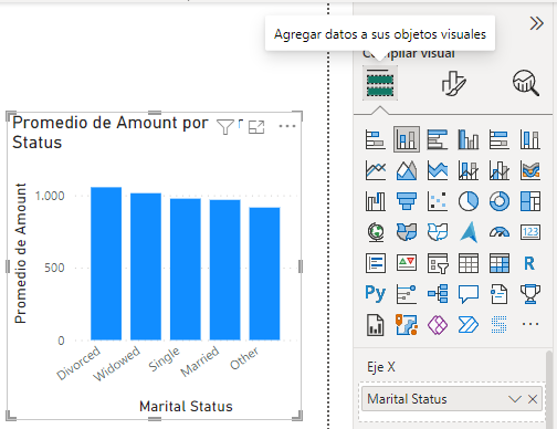 Panel de agregación de campos