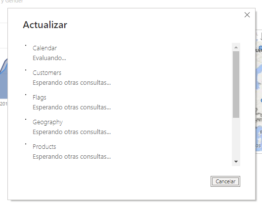 Actualización manual de informes