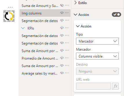 Asignación de los marcadores a los iconos