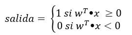 Formulación matemática del Perceptrón